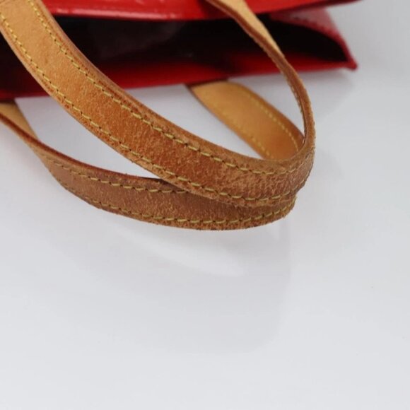LOUIS VUITTON Monogram Vernis Reade PM Hand Bag Red Rouge - Picture 8 of 16